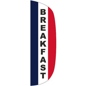 3' x 10' message flutter flag - breakfast