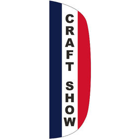 3' x 10' message flutter flag - craft show