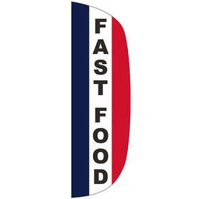 3' x 10' message flutter flag - fast food