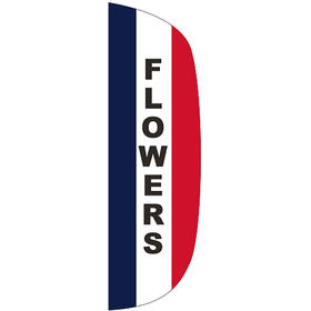 3' x 10' message flutter flag - flowers