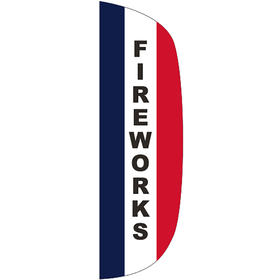 3' x 10' message flutter flag - fireworks