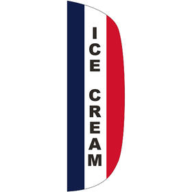 3' x 10' message flutter flag - ice cream