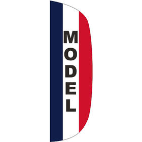 3' x 10' message flutter flag - model