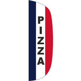 3' x 10' message flutter flag - pizza