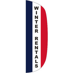 3' x 10' message flutter flag - winter rentals