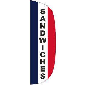 3' x 10' message flutter flag - sandwiches