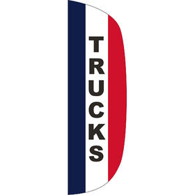 3' x 10' message flutter flag - trucks