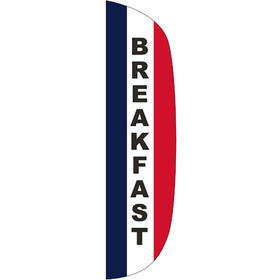 3' x 12' message flutter flag - breakfast