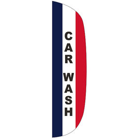 3' x 12' message flutter flag - carwash