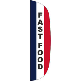 3' x 12' message flutter flag - fast food