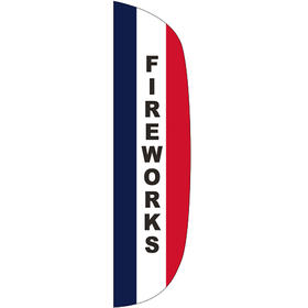 3' x 12' message flutter flag - fireworks