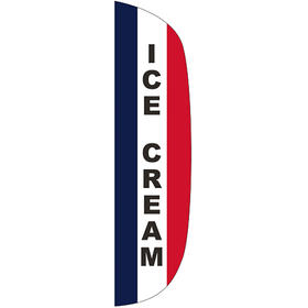 3' x 12' message flutter flag - ice cream