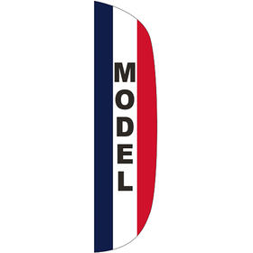 3' x 12' message flutter flag - model