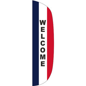 3' x 12' message flutter flag - welcome