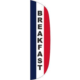 3' x 15' message flutter flag - breakfast