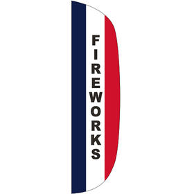 3' x 15' message flutter flag - fireworks