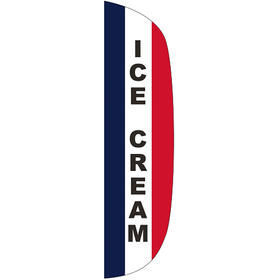 3' x 15' message flutter flag - ice cream