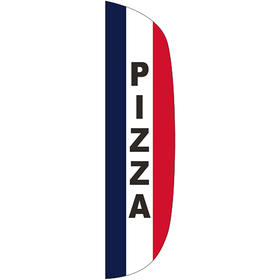 3' x 15' message flutter flag - pizza