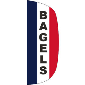 3' x 8' message flutter flag - bagels
