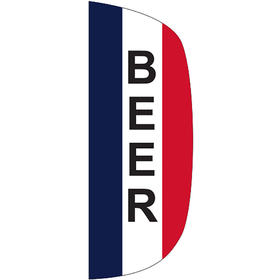 3' x 8' message flutter flag - beer