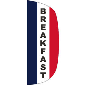 3' x 8' message flutter flag - breakfast
