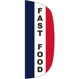 3' x 8' message flutter flag - fast food