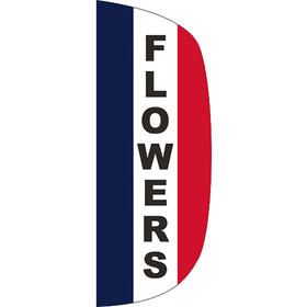 3' x 8' message flutter flag - flowers