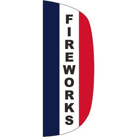 3' x 8' message flutter flag - fireworks