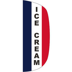 3' x 8' message flutter flag - ice cream