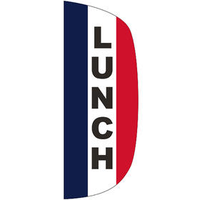 3' x 8' message flutter flag - lunch