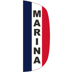 3' x 8' message flutter flag - marina