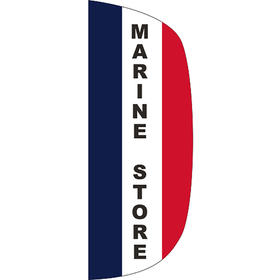 3' x 8' message flutter flag - marine