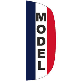 3' x 8' message flutter flag - model