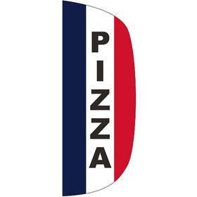 3' x 8' message flutter flag - pizza