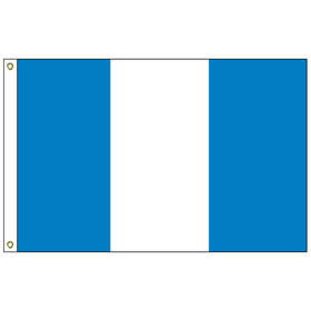 guatemala 3' x 5' outdoor nylon flag w/ heading & grommets