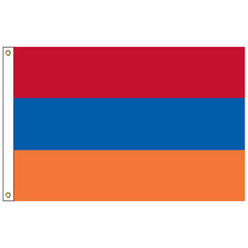 armenia 2' x 3' outdoor nylon flag with heading and grommets