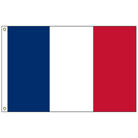 france 2' x 3' outdoor nylon flag with heading and grommets