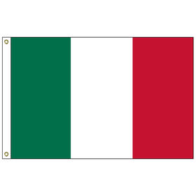 italy 2' x 3' outdoor nylon flag with heading and grommets