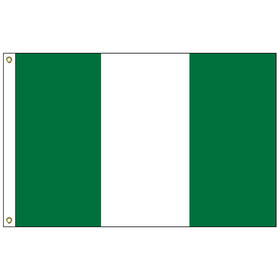 nigeria 3' x 5' outdoor nylon flag w/ heading & grommets