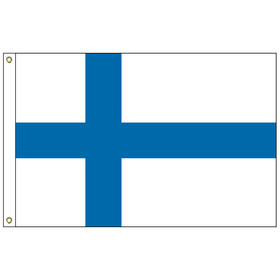 finland 2' x 3' outdoor nylon flag with heading and grommets