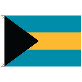 bahamas 3' x 5' outdoor nylon flag w/ heading & grommets