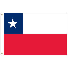 chile 3' x 5' outdoor nylon flag w/ heading & grommets