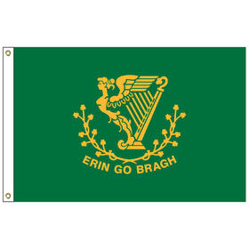 erin go bragh 3' x 5' outdoor nylon flag w/ heading & grommets