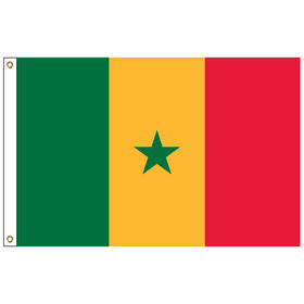 senegal 2' x 3' outdoor nylon flag with heading and grommets