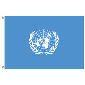 united nations 2' x 3' outdoor nylon flag with heading and grommets