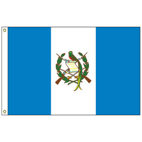 guatemala with seal 3' x 5' outdoor nylon flag w/ heading & grommets