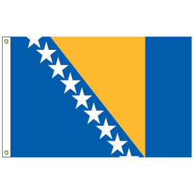 bosnia-herzegovina 4' x 6' outdoor nylon flag w/ heading & grommets