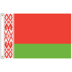 belarus 5' x 8' outdoor nylon flag w/ heading & grommets