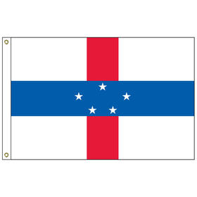 netherlands antilles 2' x 3' outdoor nylon flag with heading and grommets