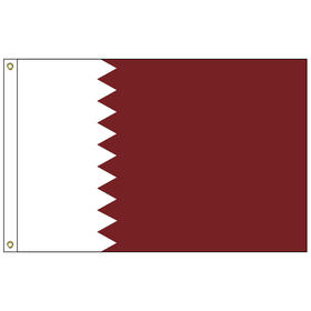 qatar 2' x 3' outdoor nylon flag with heading and grommets